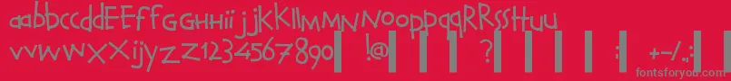 Шрифт CalvinAndHobbesNormal – серые шрифты на красном фоне
