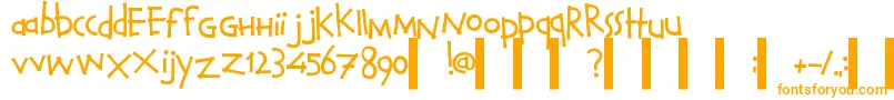 CalvinAndHobbesNormal-fontti – oranssit fontit valkoisella taustalla