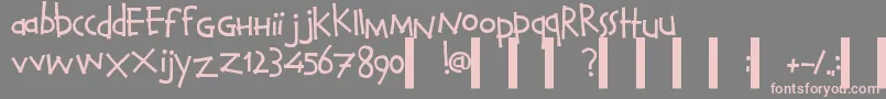 フォントCalvinAndHobbesNormal – 灰色の背景にピンクのフォント