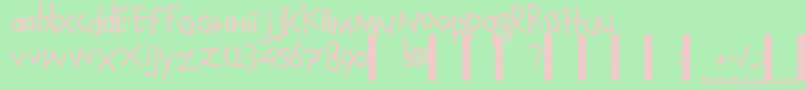 Шрифт CalvinAndHobbesNormal – розовые шрифты на зелёном фоне