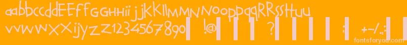 Шрифт CalvinAndHobbesNormal – розовые шрифты на оранжевом фоне