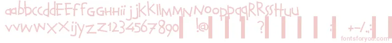 Шрифт CalvinAndHobbesNormal – розовые шрифты на белом фоне
