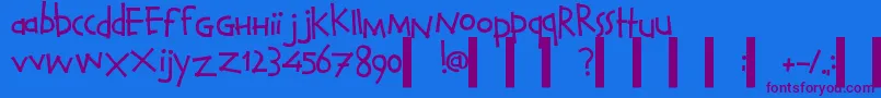Шрифт CalvinAndHobbesNormal – фиолетовые шрифты на синем фоне