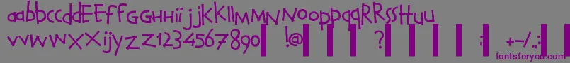 CalvinAndHobbesNormal-Schriftart – Violette Schriften auf grauem Hintergrund