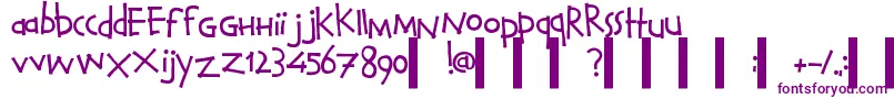 CalvinAndHobbesNormal Font – Purple Fonts on White Background