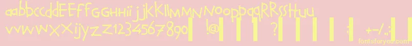 Шрифт CalvinAndHobbesNormal – жёлтые шрифты на розовом фоне