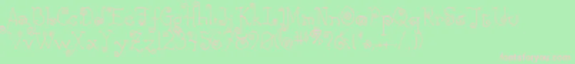 Rebecca ffy Font – Pink Fonts on Green Background