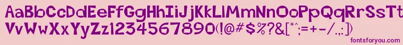 Ginsberg Font – Purple Fonts on Pink Background