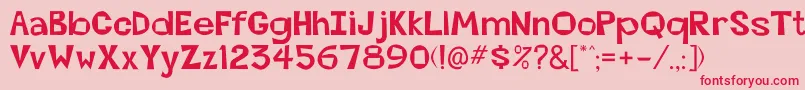 Ginsberg Font – Red Fonts on Pink Background