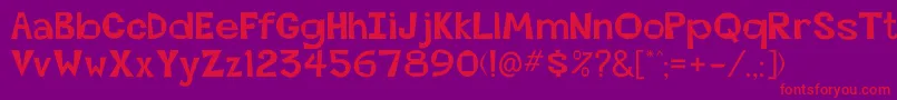 Ginsberg Font – Red Fonts on Purple Background