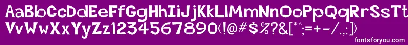 Ginsberg-fontti – valkoiset fontit violetilla taustalla