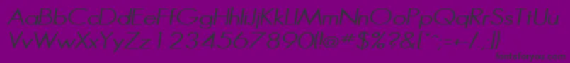 フォントHalibutcondensedItalic – 紫の背景に黒い文字