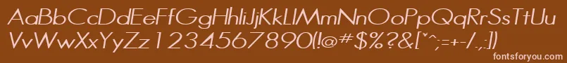 HalibutcondensedItalic Font – Pink Fonts on Brown Background