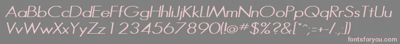 HalibutcondensedItalic Font – Pink Fonts on Gray Background