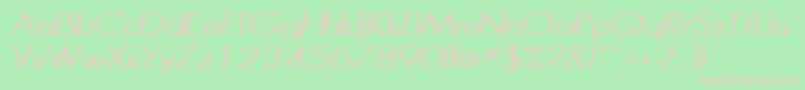 HalibutcondensedItalic Font – Pink Fonts on Green Background