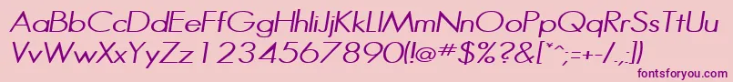 HalibutcondensedItalic Font – Purple Fonts on Pink Background