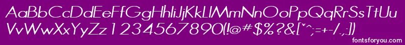 HalibutcondensedItalic Font – White Fonts on Purple Background