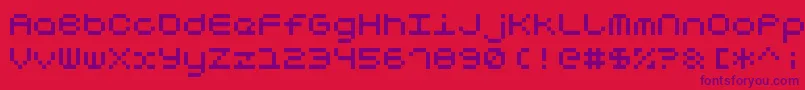 Notalot25 Font – Purple Fonts on Red Background