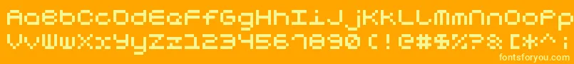Notalot25 Font – Yellow Fonts on Orange Background