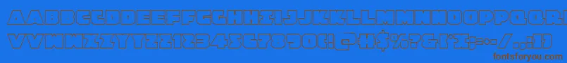 Jedisfout Font – Brown Fonts on Blue Background