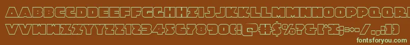 Jedisfout Font – Green Fonts on Brown Background