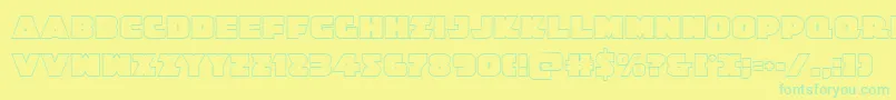 Jedisfout-fontti – vihreät fontit keltaisella taustalla