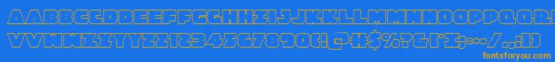 Jedisfout Font – Orange Fonts on Blue Background