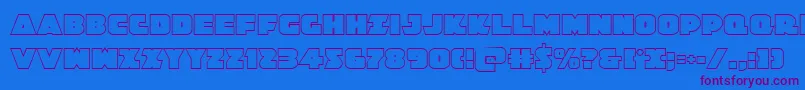 Jedisfout Font – Purple Fonts on Blue Background