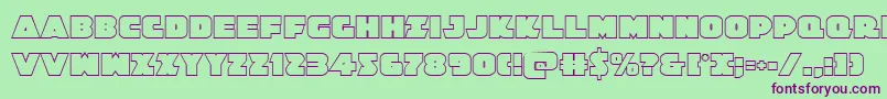 Jedisfout Font – Purple Fonts on Green Background