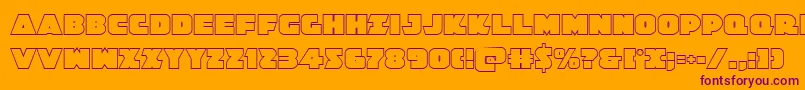 Jedisfout Font – Purple Fonts on Orange Background