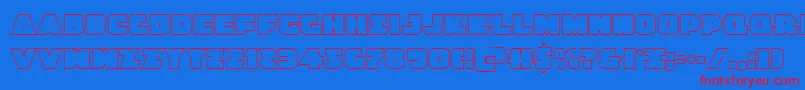 Jedisfout Font – Red Fonts on Blue Background