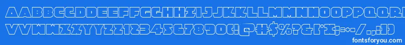 Jedisfout Font – White Fonts on Blue Background