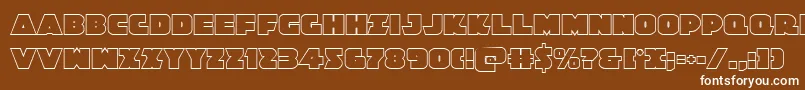 Jedisfout Font – White Fonts on Brown Background