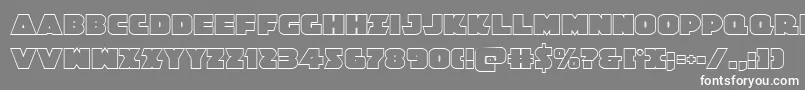 フォントJedisfout – 灰色の背景に白い文字