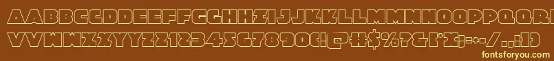 Jedisfout Font – Yellow Fonts on Brown Background