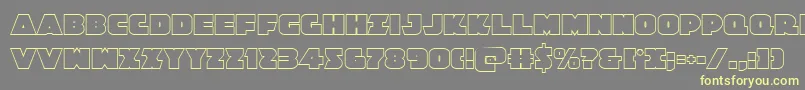 Jedisfout Font – Yellow Fonts on Gray Background