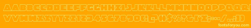 Jedisfout Font – Yellow Fonts on Orange Background