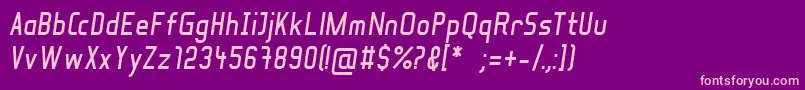 SoulLotionBoldItalic Font – Pink Fonts on Purple Background
