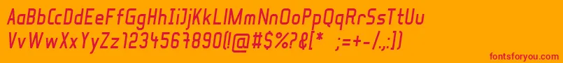 SoulLotionBoldItalic Font – Red Fonts on Orange Background