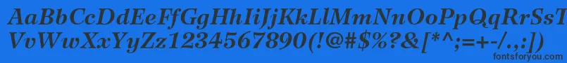 WilkeltstdBolditalic Font – Black Fonts on Blue Background