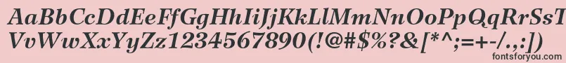 WilkeltstdBolditalic Font – Black Fonts on Pink Background