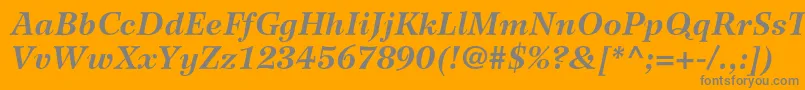 WilkeltstdBolditalic Font – Gray Fonts on Orange Background