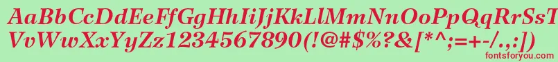 WilkeltstdBolditalic Font – Red Fonts on Green Background