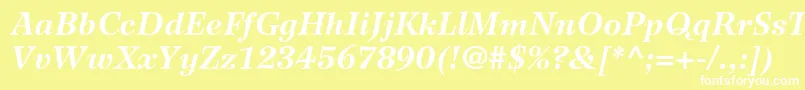 WilkeltstdBolditalic Font – White Fonts on Yellow Background