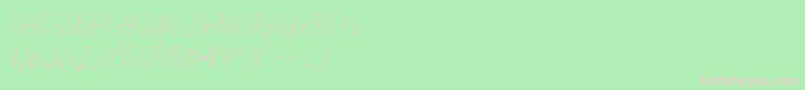 フォントNever – 緑の背景にピンクのフォント