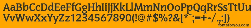 CongressserialBold Font – Black Fonts on Orange Background