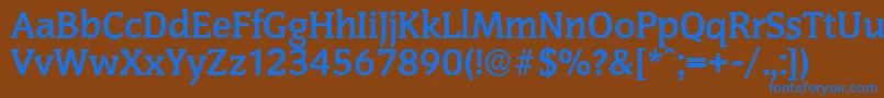 フォントCongressserialBold – 茶色の背景に青い文字