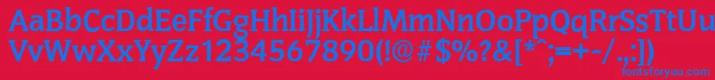 CongressserialBold Font – Blue Fonts on Red Background