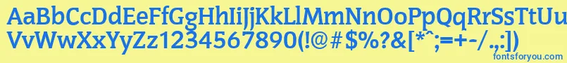 CongressserialBold Font – Blue Fonts on Yellow Background
