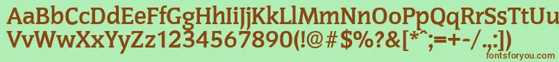 CongressserialBold Font – Brown Fonts on Green Background